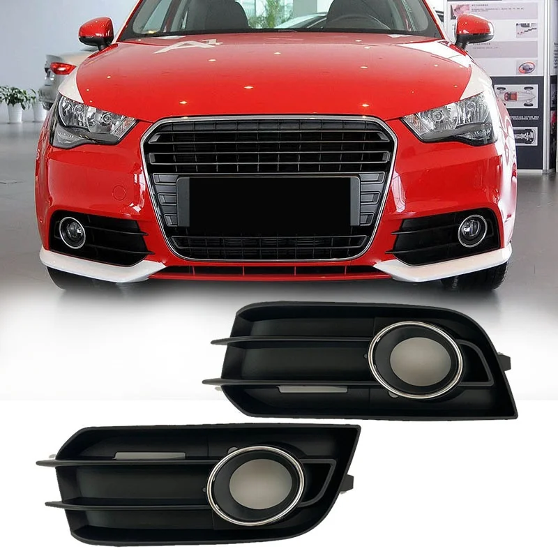 

For Audi A1 Fog Light Frame Racing Grills 2013 2014 2015 Old Model A1 Fog Light Cover Lower Grille Car Accessories