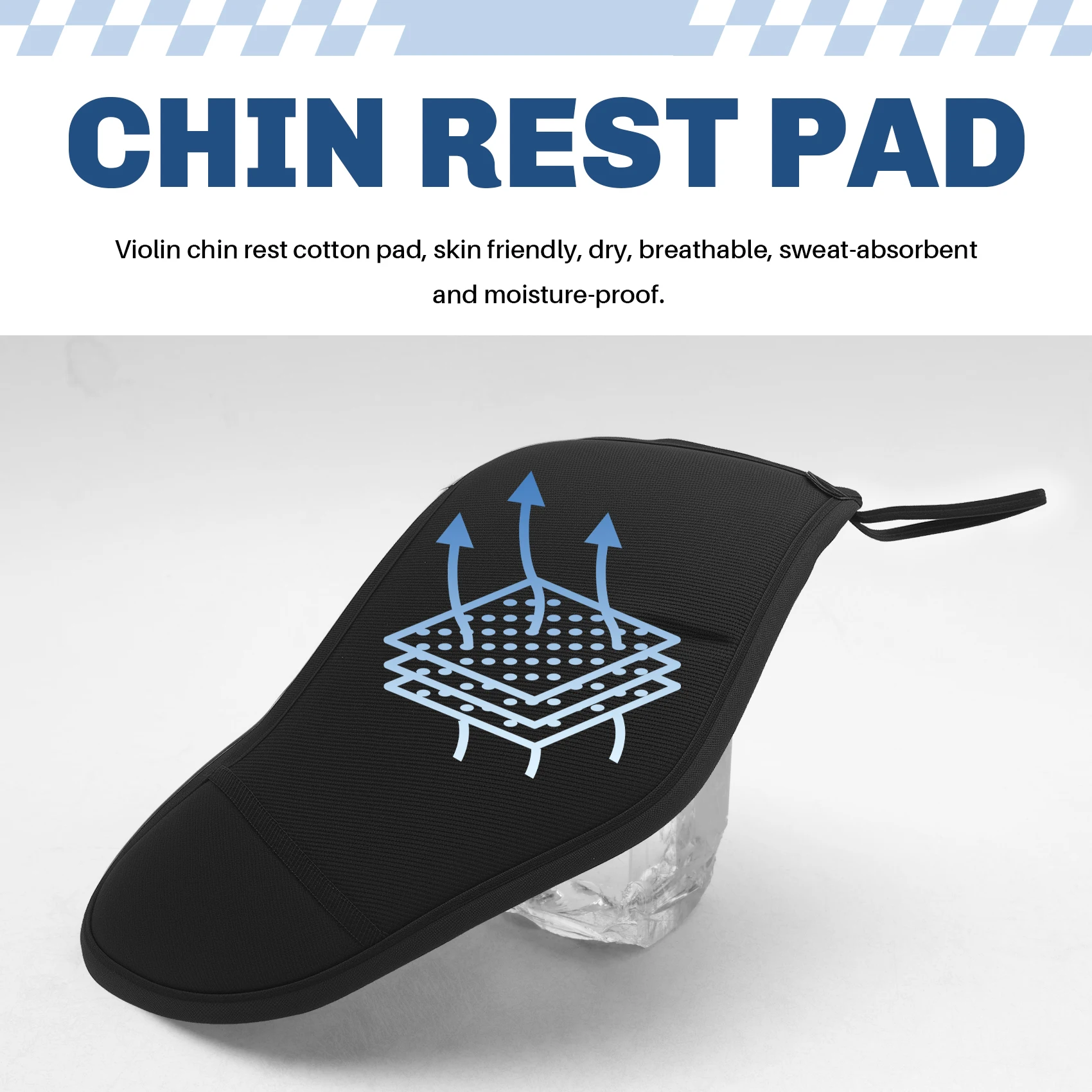 【Supernew】Violin Chin Rest Pad Cover Protector For 3/4 4/4 Violin Fiddle Accessories For Violin Parts & Accessories 19X11.5Cm