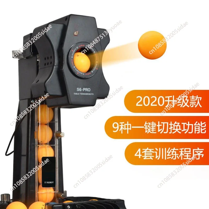 Table Tennis Robot Ping Pong Ball Machine S6-PRO Automatic Ping Pong Robot Trainer Table Tennis Robot Machine with Net