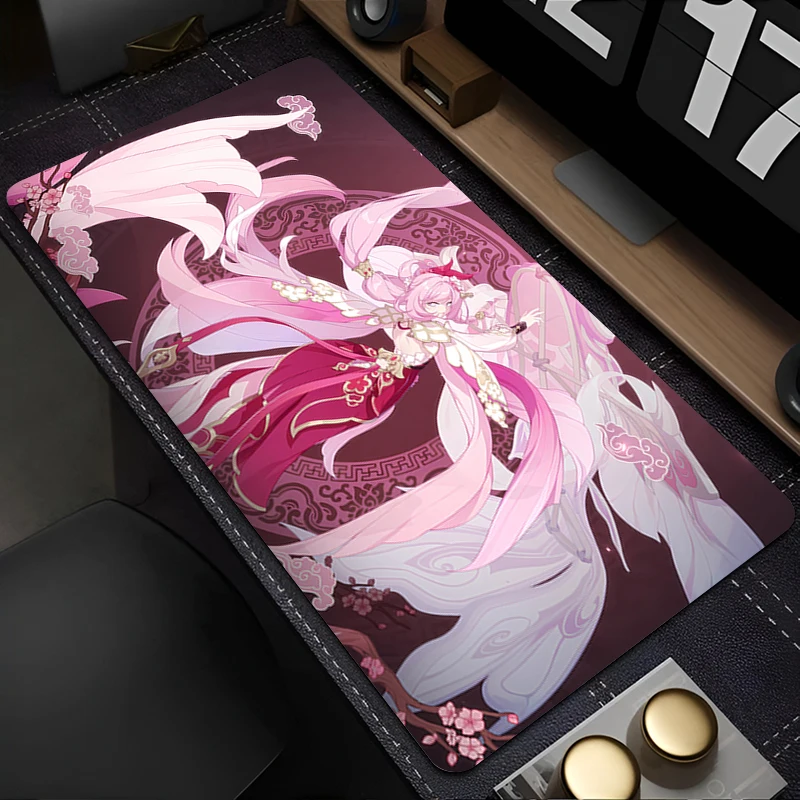 Podkładka pod mysz do laptopa Anime Akcesoria biurowe H-honkai Impact 3 Podkładka pod klawiaturę Gumowa podkładka pod kubek Miękka podkładka pod mysz Duża podkładka na biurko