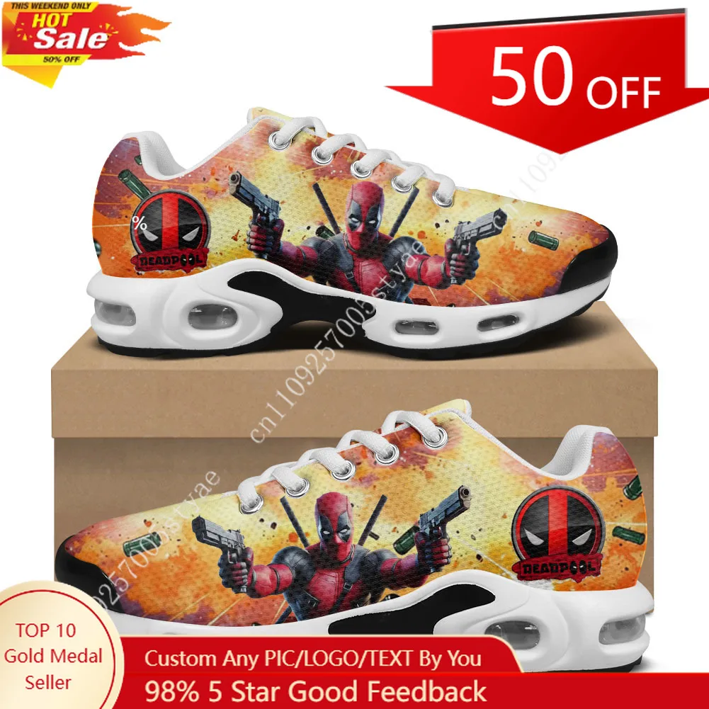

Marvel Deadpool Wade Winston Wilson Air Cushion Sneakers Mens Womens Sports Shoes Lightweight Mountain Climbing Custom Shoes