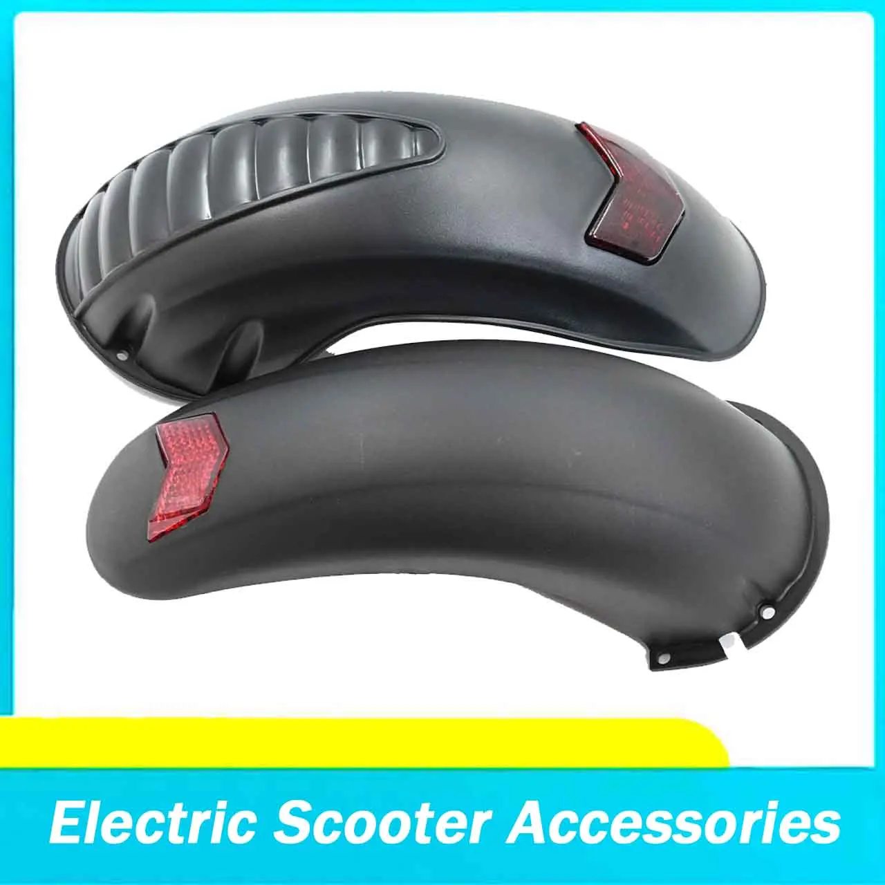 Rear Fender With Brake Light Widened Mudguard For KUGOO M4 Electric Scooter 10 Inch Kickscooter Wings Front Mud Guard Protection