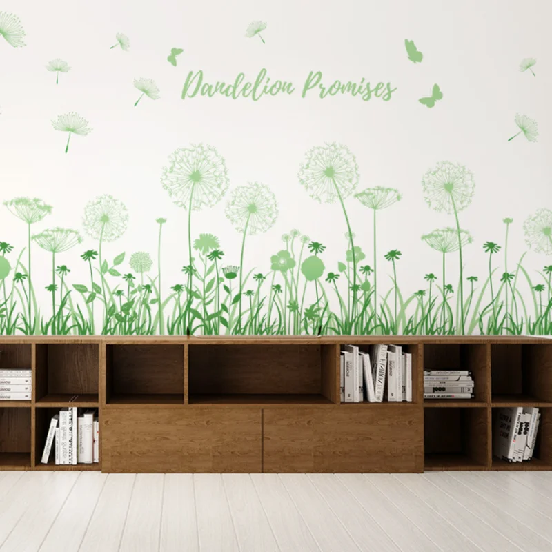 Fresh Dandelion Wall Sticker Shop Window Glass Layout Electrostatic Decoration Sticker Moisture-proof Anti Fouling Removable