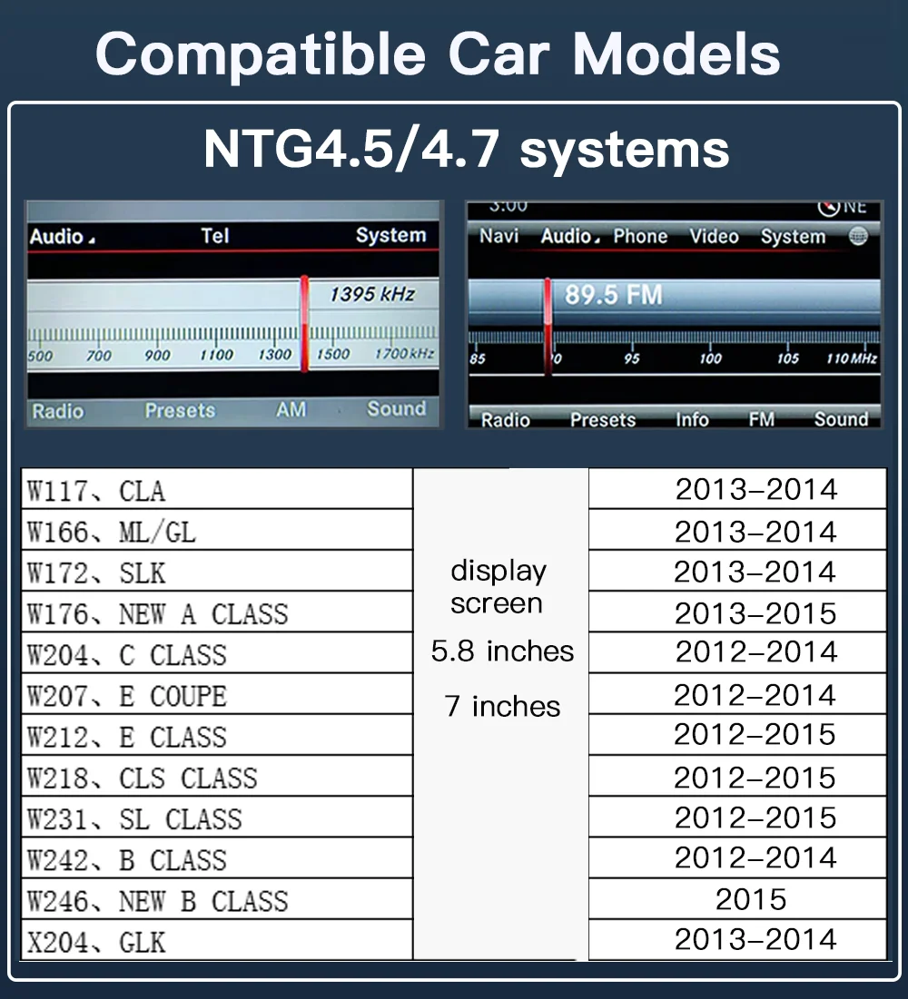 CARABC اللاسلكية Carplay أندرويد وحدة السيارات لمرسيدس NTG4.5 NTG5.0 W176 W205 ABC GLS GLA GLC CLA سيارة اللعب محول