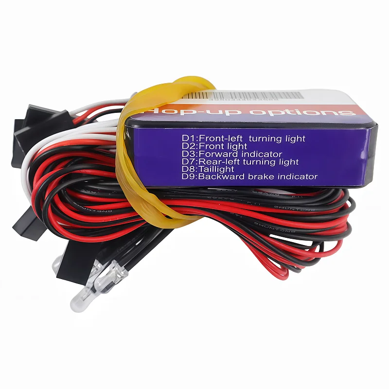 Remote Control Model Car 12 Led Light Group, Tamiya RC Car Light Simulation Linkage, Three-Way Controllable Turn Signal Light