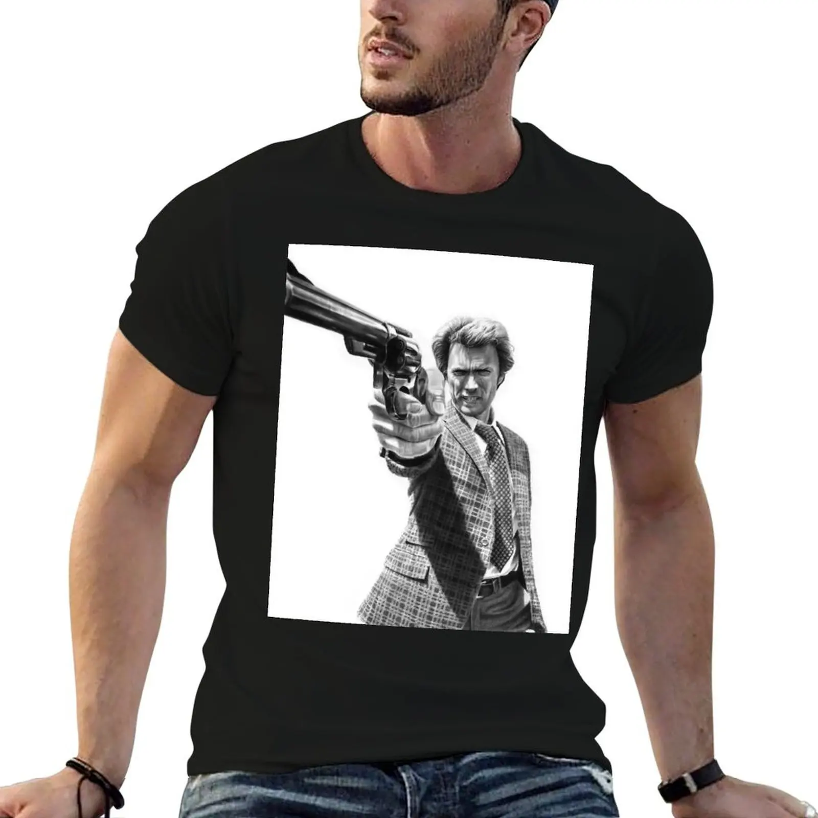 

Dirty Harry sketch T-Shirt man t shirt heavy cotton t shirts for man cotton T-Shirt