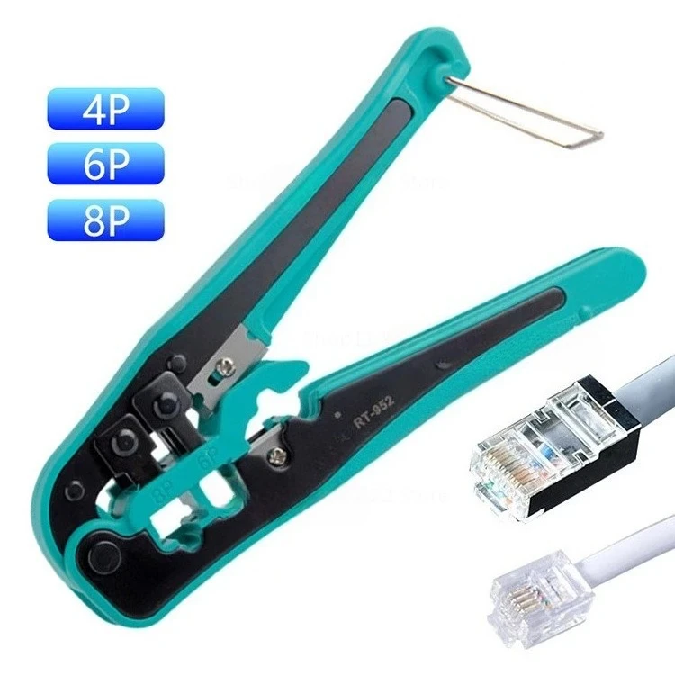 1pcs For Stripping Crimping Pliers 4P/6P/8P Telephone Cable Network Crystal Head Terminal Crimping Three-purpose Network Pliers