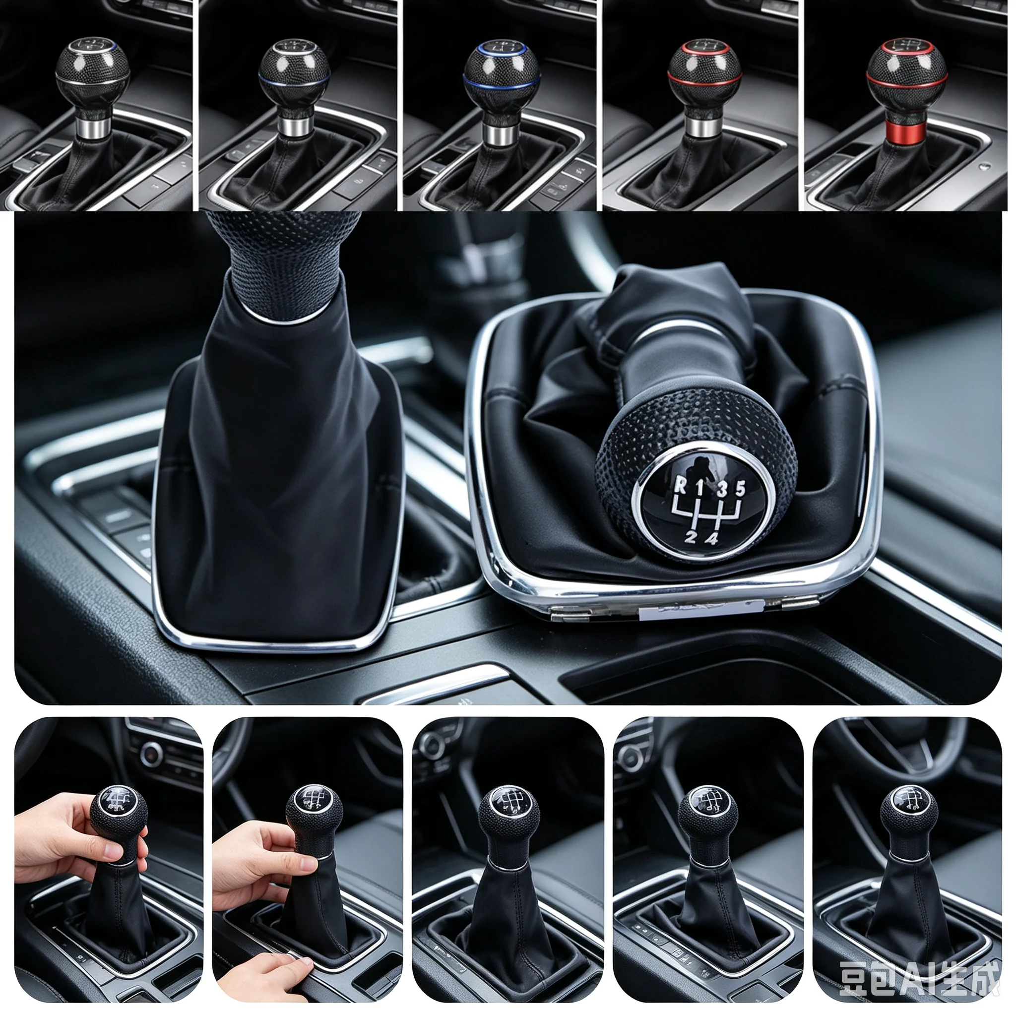 5 6 Speed 12mm Car Leather Gear Shift Knob Gaiter Boot Cover Lever Fit for Volkswagen VW MK4 Golf 4 IV GTI R32 Jetta Bora