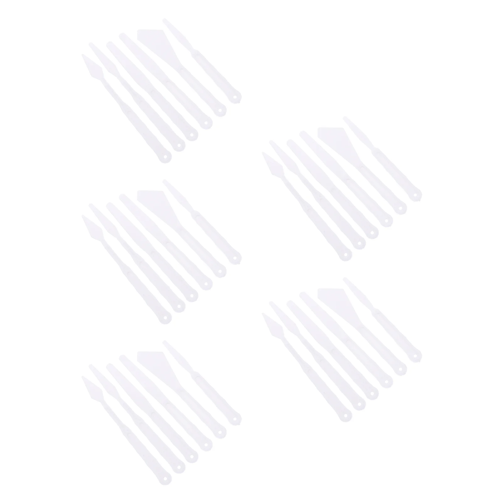 30 Pcs Paint Palette Knife Painting Tool Pigment Scraper Spatula Portable Oil Plastic