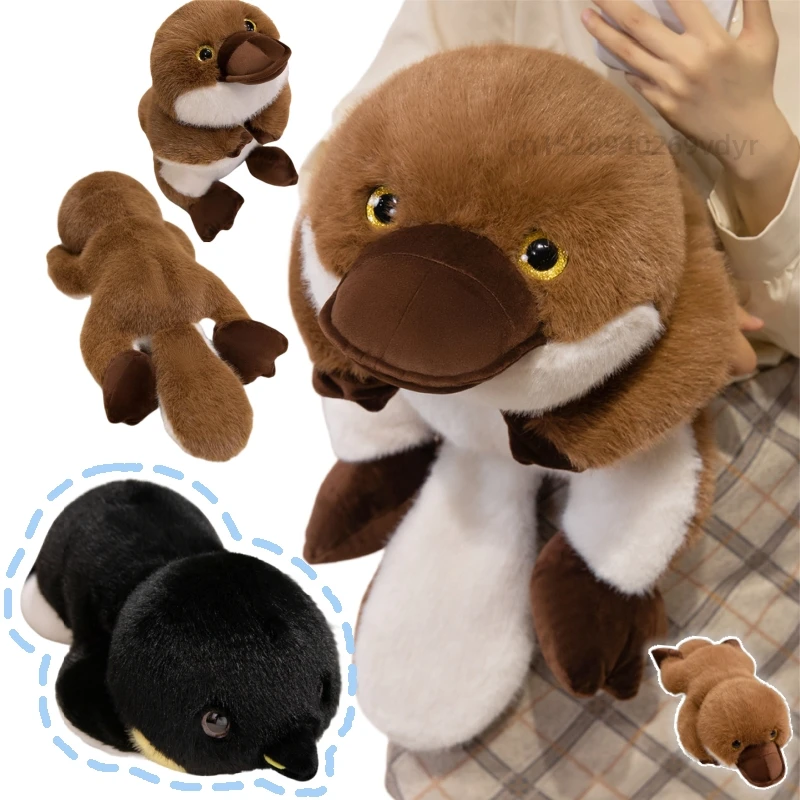 New Simulation Prone Position Platypus Duckbill Penguin Plush Animals Toys Pillow Super Soft Dolls Birthday Gifts Home Decor