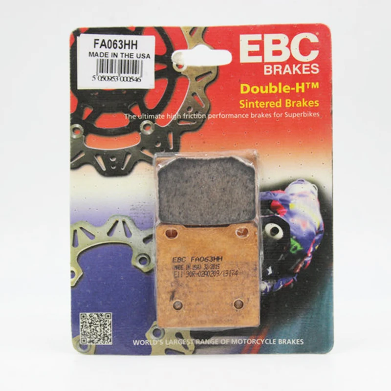 EBC Brake Pads FA063 For Suzuki GSXR 750 W/X/Y/K1 1998-2003  Motorcycle Accessories 52.6X53X9mm FA063