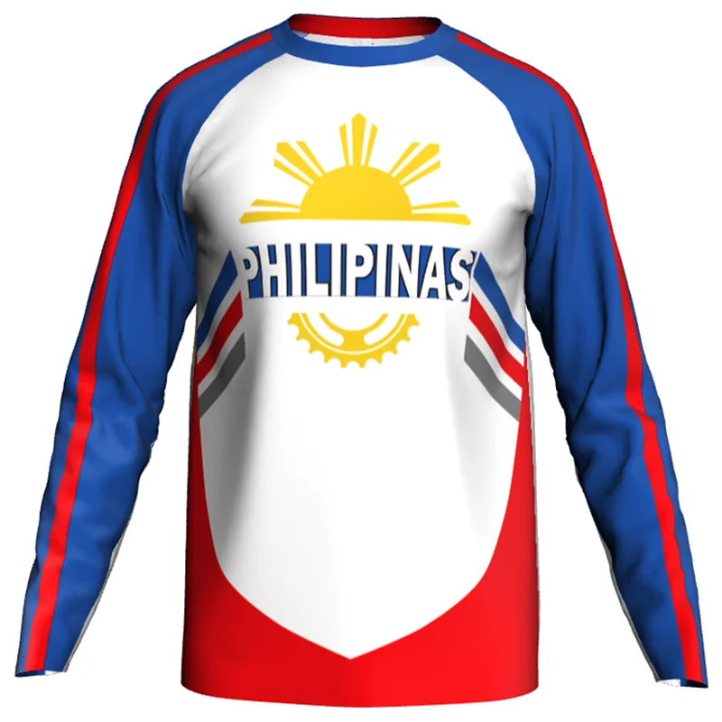 

Long Sleeve Motocross Jersey, Philippines Shirt, Cycling Downhill Bike Shirt, Road Bicycle Wear, Top Sport Outdoor Clothes