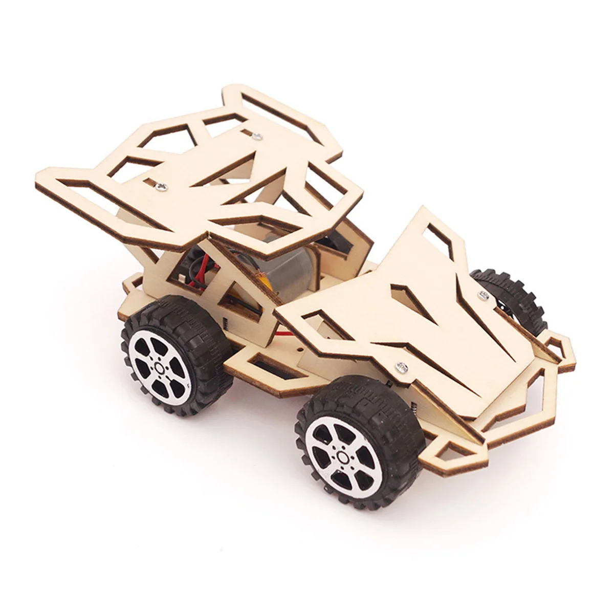 1pc Electric Wooden Racing DIY Manual 3D Jigsaw Auto Puzzle Assembled Toy without for Kids Pupils