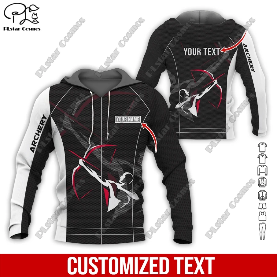 PLstar Cosmos 3D printing custom name archery club uniform street casual women men hoodie/sweatshirt/zipper hoodie shooting  a2