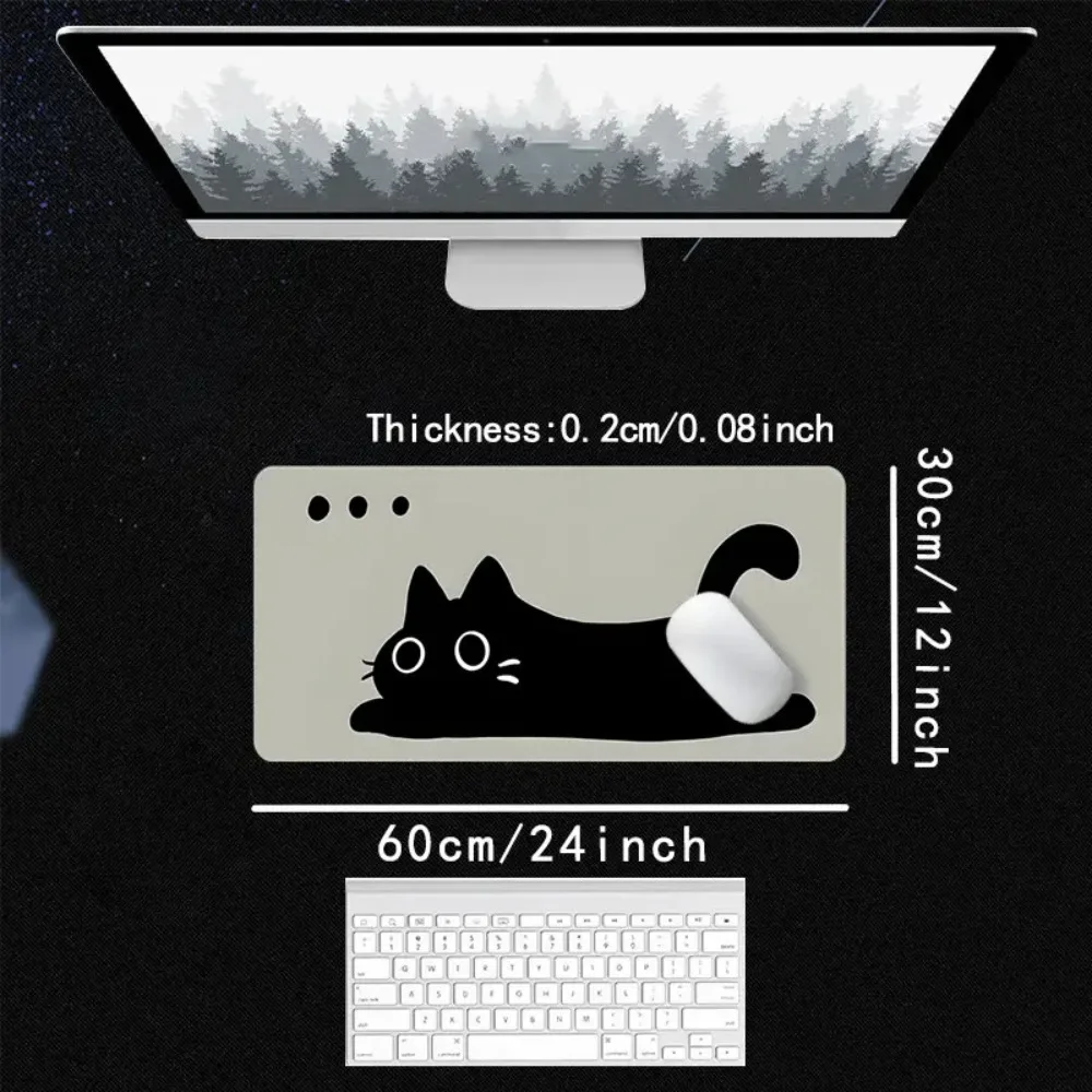 Extra-large cute black gaming mouse pad with white eyes alfombrilla ratón tapis de souris xxl teclado mecânico