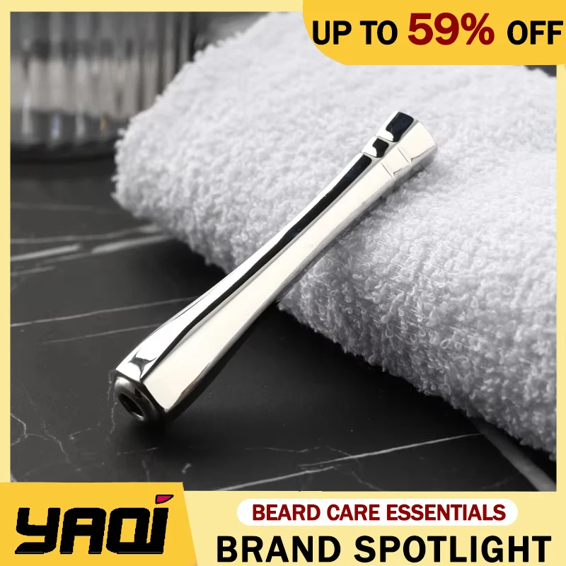 

Расклешенная ручка Yaqi, легкая портативная ручка из нержавеющей стали 316, удобная универсальная эргономичная ручка для бритвы для путешествий