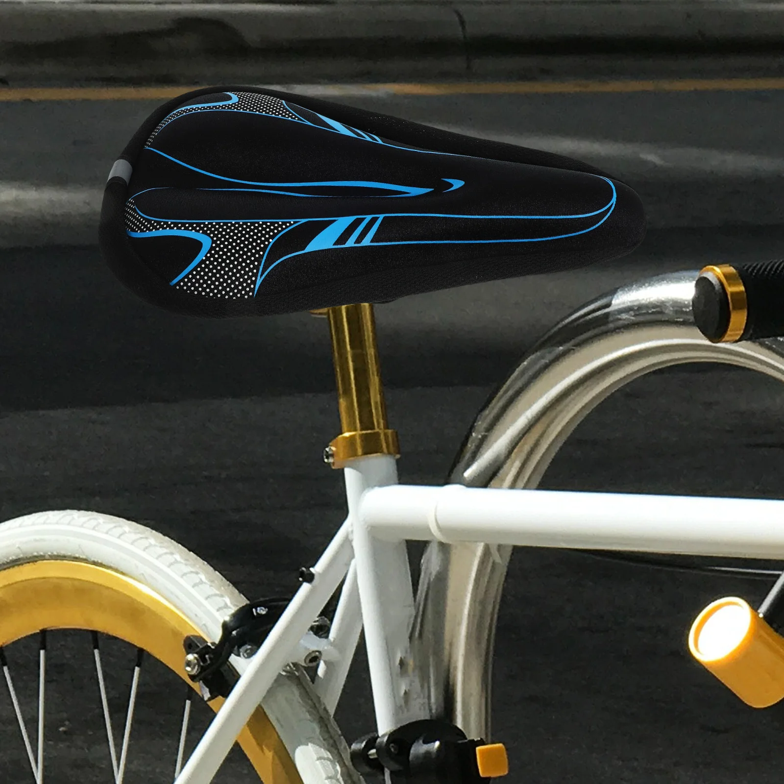 

Bicycle Seat Cover Silicone Thickened Non-Slip Comfortable Bike Saddle Protector For Mountain Road Racing Bikes Cycling Supply