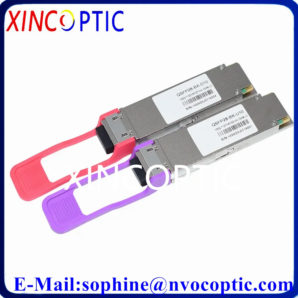 

100GBASE-BX10 100G QSFP28 BIDI 10KM TX1331nm/RX1271nm PAM4 Single Lambda LC SMF 10km DDM Optical Transceiver Module