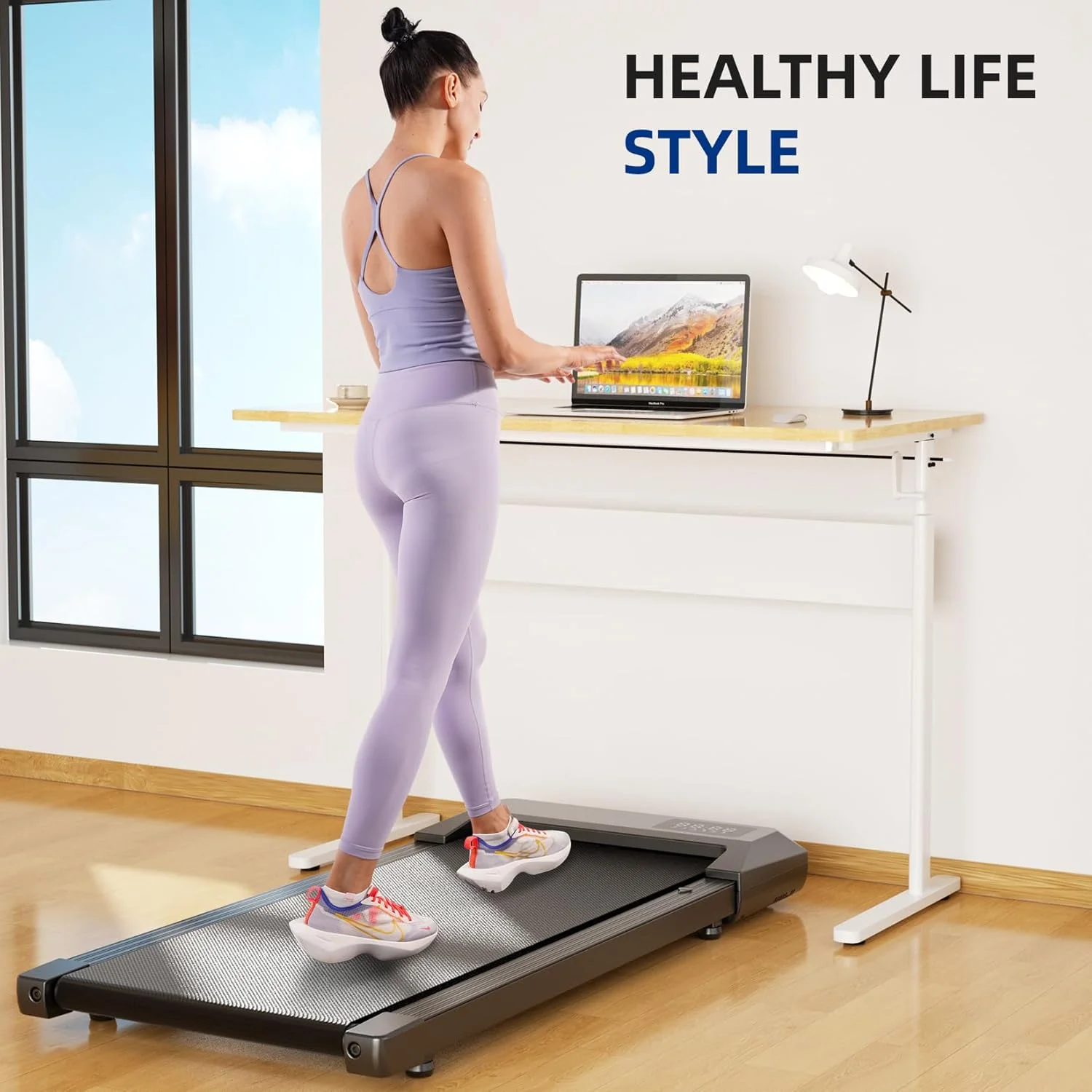 15,75 x 35,43 Zoll Laufbereich Laufband Pad Laufen Gehen unter dem Schreibtisch Übung Lauftraining Gehen Laufband – Detail 2