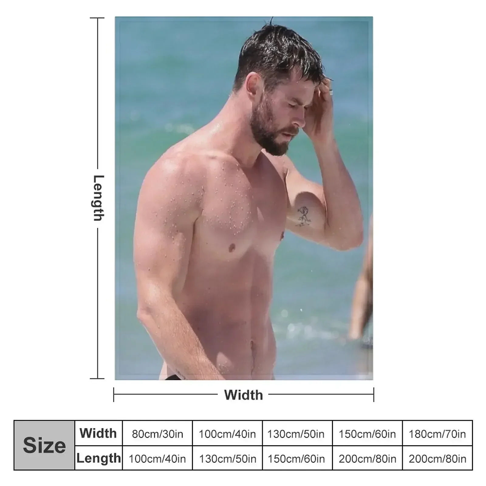 Sixpack Chris Hemsworth Throw Blanket Thins Luxury Brand cosplay anime Retros Luxury Throw valentine gift ideas Blankets