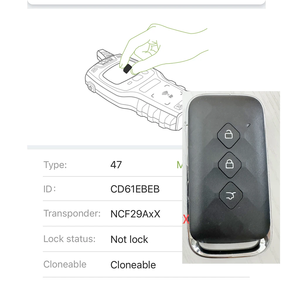 Clé de télécommande originale 434MHZ pour Chevrolet Aveo Captiva 2024 avec 47 puces