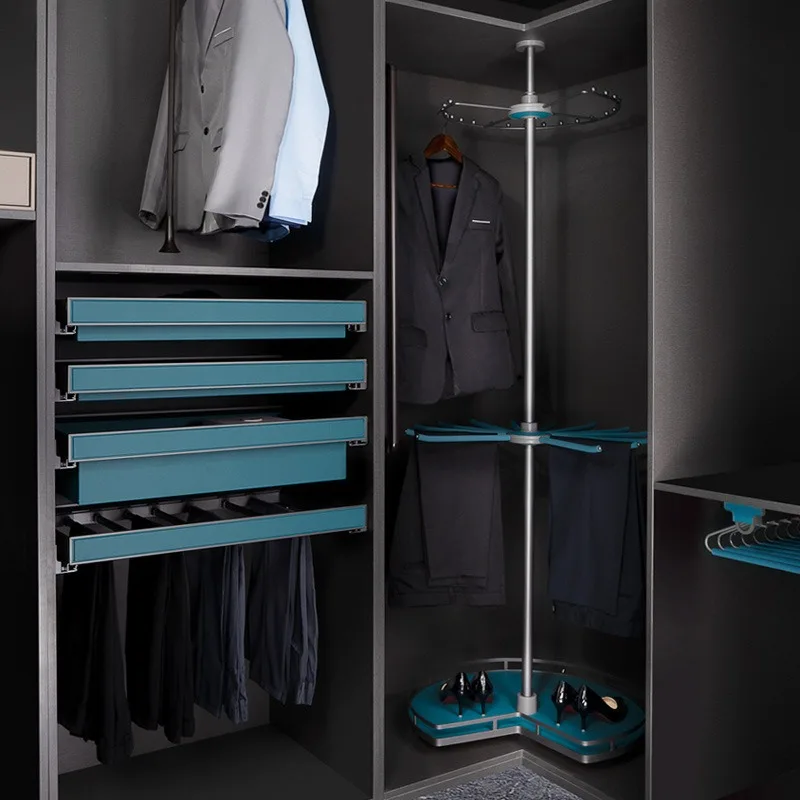 Rotating hanger Multifunctional cloakroom Hardware accessories Wardrobe top hanging hanger Hanging pants rack Shelf