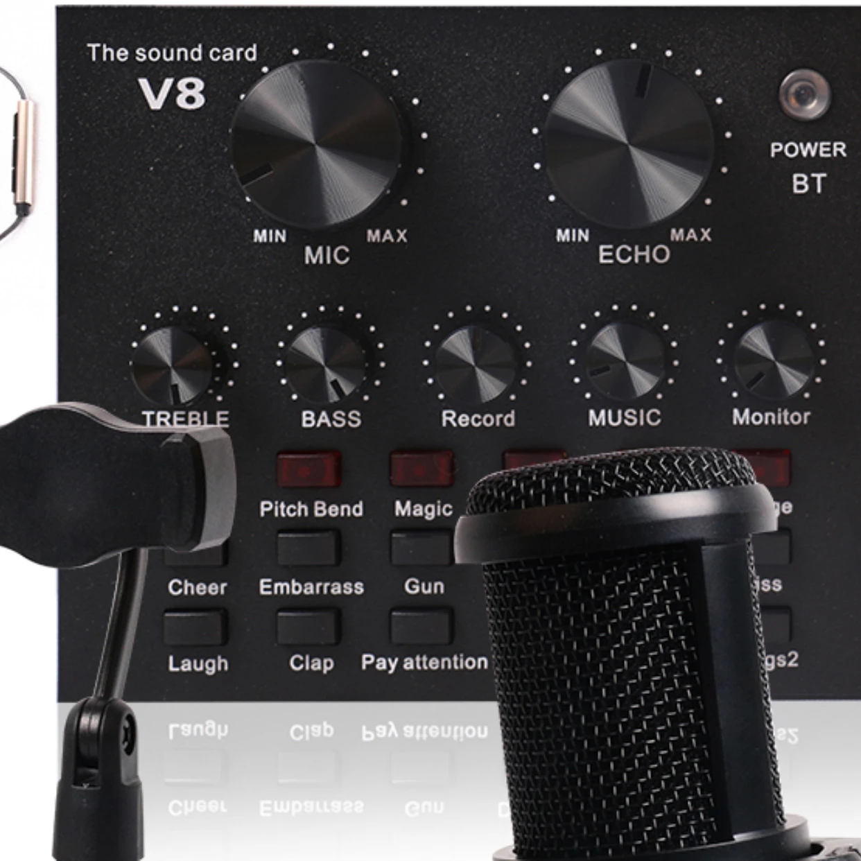 Professional mobile USB external interface recording studio live broadcast sound card mixer and microphone