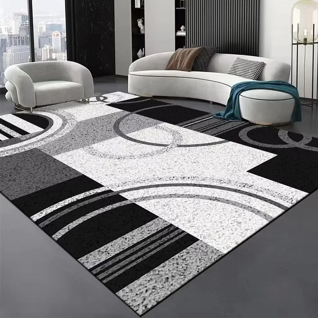 Tapis nordique lavable de grande taille, décoration de luxe, canapé lea, salon, maison, tapis doux, haute qualité, chambre à coucher, polymères de