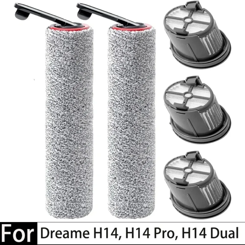 Pièces de rechange pour brosse à rouleaux et filtre HEPA Dreame H14/H20/H30 Ultra