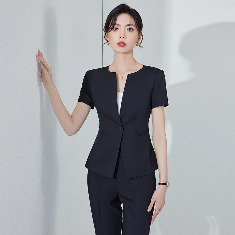 High-End Business Wear Suit Female Summer Temperament Goddess Style Business Formal Wear Sales Department Jewelry Shop Workwear