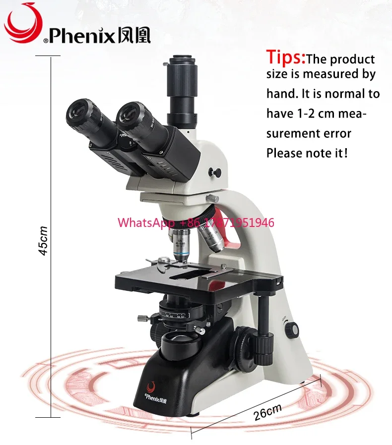 PH100 40X-1600X student educational microscopes optical instrument digital binocular biological microscope for lab