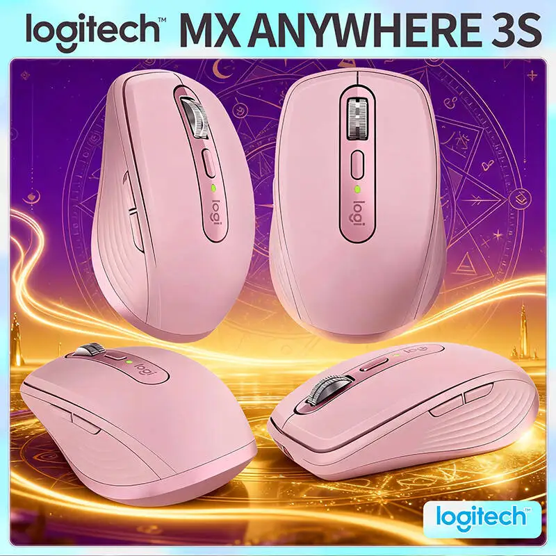 

Portable Logitech MX Anywhere 3S Mouse - 8K DPI, MagSpeed Scroll, Quiet Clicks, Travel-Friendly Design, USB-C Fast Charge