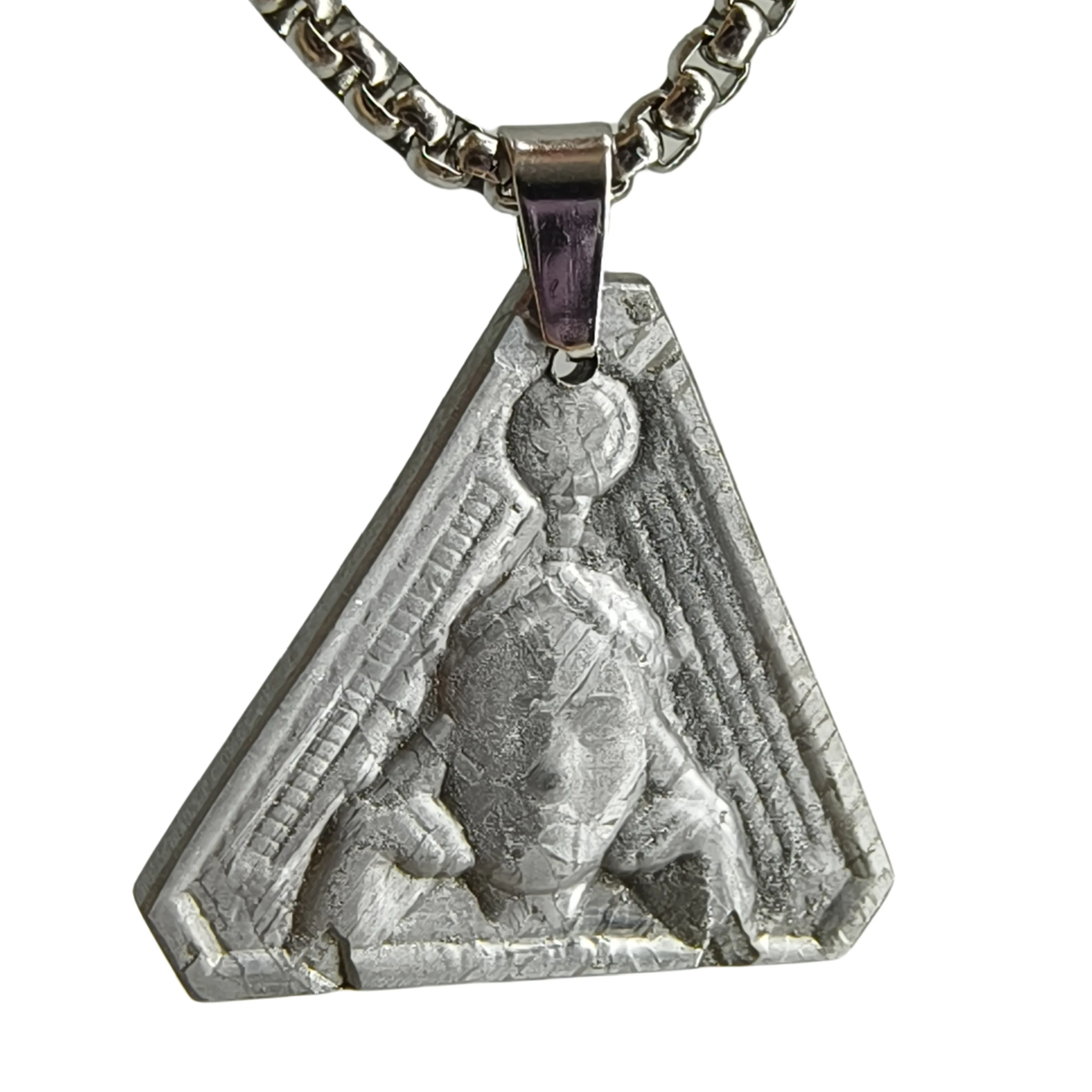 10.7g Muonionalusta meteorite Hand carving pendant Natural iron meteorite pendant Meteorite slice Handmade jewelry-LK195