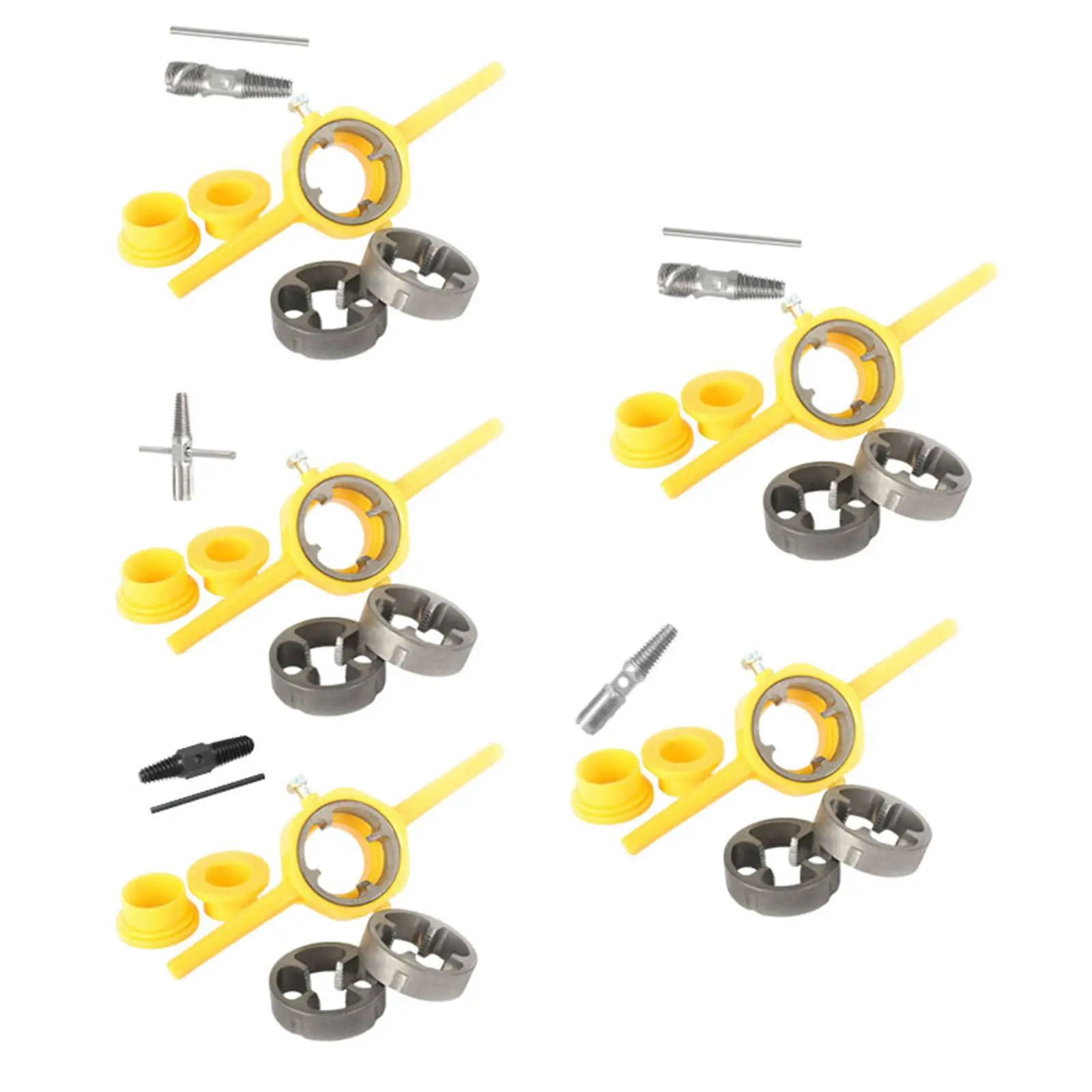 

6x набор матриц для нарезания резьбы, набор инструментов для изготовления резьбы, ручной инструмент со спиральной канавкой, инструмент для нарезания резьбы