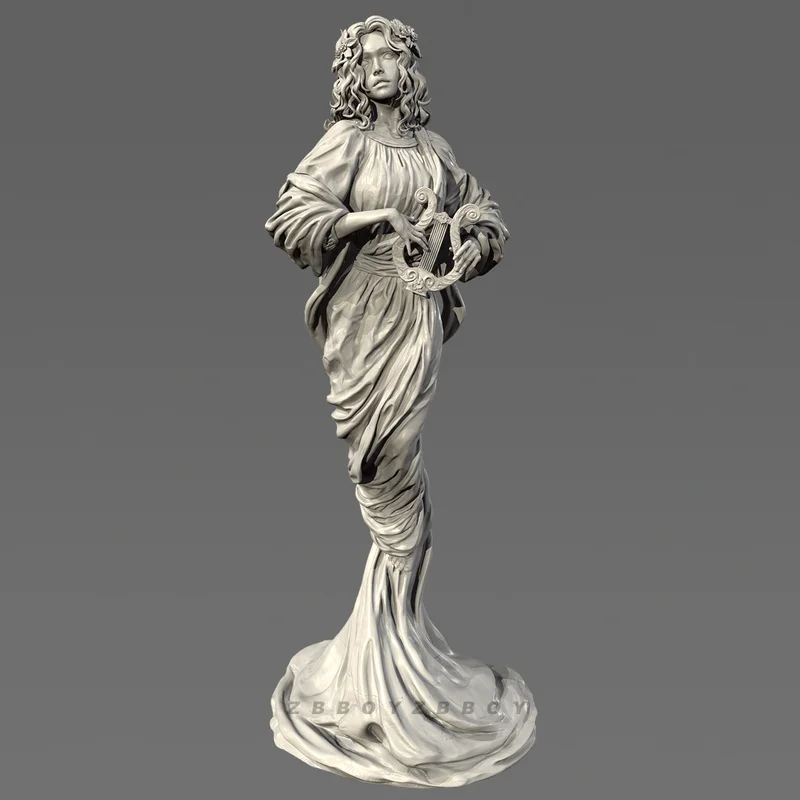 

50mm 75mm 90mm Resin Model Figure Literary Girl Gk Micro Miniature 3d Printed White Model Toy Unassembled And Unpainted Kit