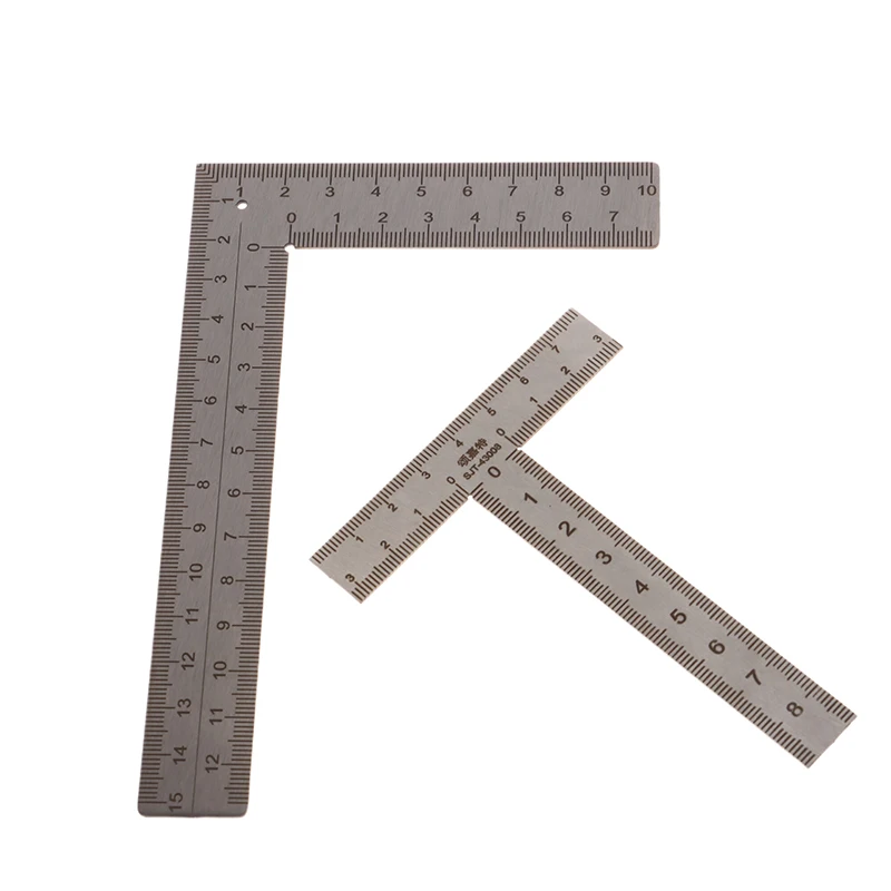 Mini T/L Quadratisches Lineal, Mess-Layout-Werkzeug, rechtwinkliges Lineal aus Edelstahl, 90-Drehlineal, Präzisions-Gebäude-Rahmenlehre