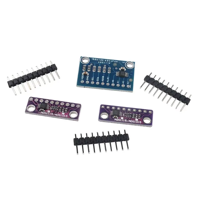16 بت I2C ADS1115 ADS1015 وحدة ADC 4 قناة مع مضخم صوت Pro 2.0 فولت إلى 5.5 فولت لـ Arduino RPi