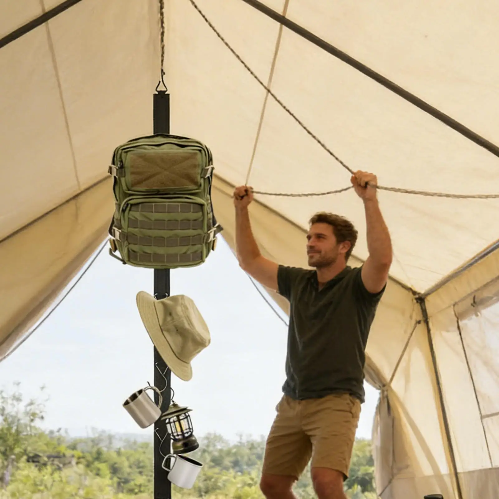 

Hockey Dryig Rack With 5 Hooks Portable Multipurpose Adjustable Keeper Hockey Gear Keeper For Training Players Sports Pants