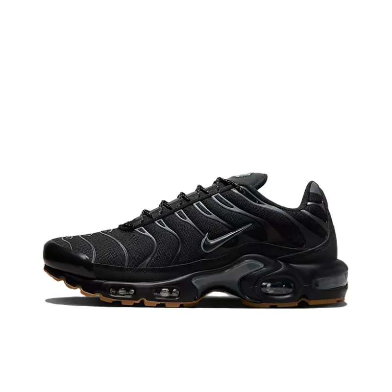 

Nike Air Max Plus Running Shoes Men Breathable Waterproof Trendy Rebound Anti-slip Sporty Low-top Running Shoes Black Red White