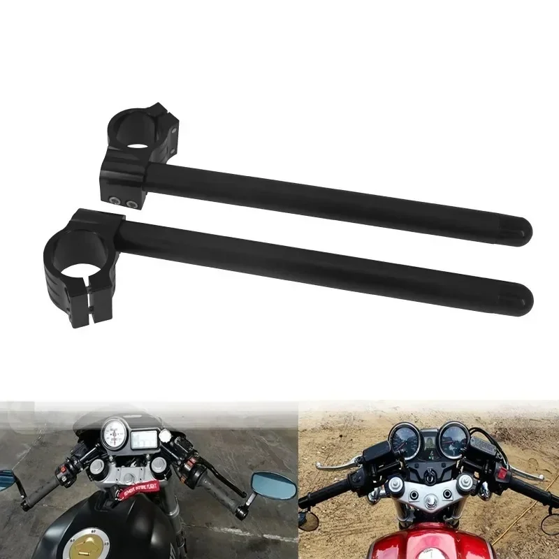 زوج لتعديل الدراجة النارية مع مقود قابل للفصل، تعديل سيارة الشوارع مع مقود ألومنيوم #5