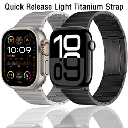 Titanium Strap for Apple Watch Band Ultra 3 2 49mm 9 8 7 6 5 4 45mm 41mm 40mm 44mm Quick Release Bracelet iWatch 11 10 42mm 46mm