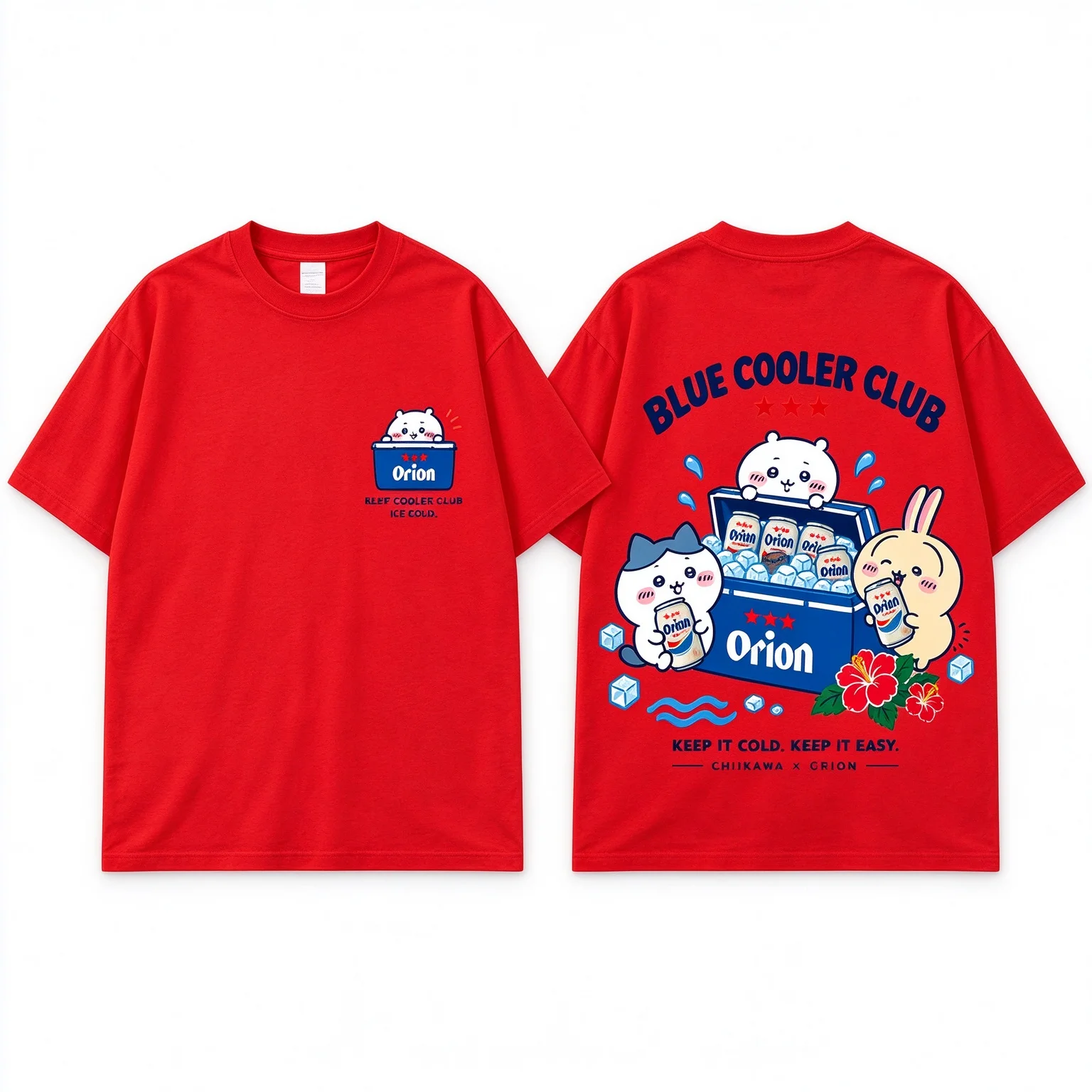 Chiikawa Cute Kawaii Okinawa Bier-T-Shirt für Herren und Damen, weiß, Retro, cooles Grafik-Design, Oversize, kurzärmelig, Streetwear-Oberteil – Detail 7