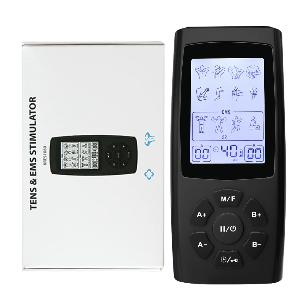 10 وسادة عشرات EMS الوخز بالإبر نبض مدلك الكهربائية محفز العضلات الكهربائية تحفيز آلة العلاج الطبيعي لتخفيف الآلام