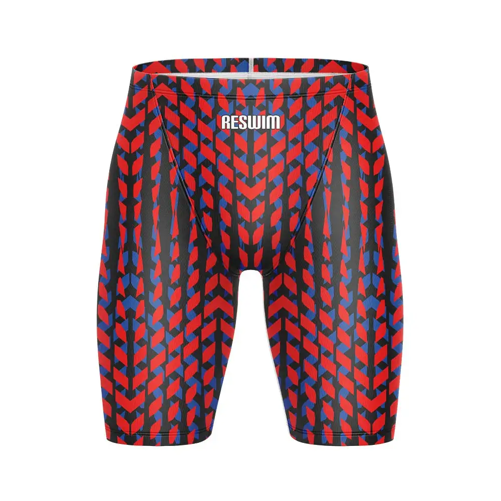 

New Colorful-Pattern Swim Jammer Swimsuit Men's Swimming Trunks Beach Tights Shorts Endurance Athletic Training Surfing Swimwear