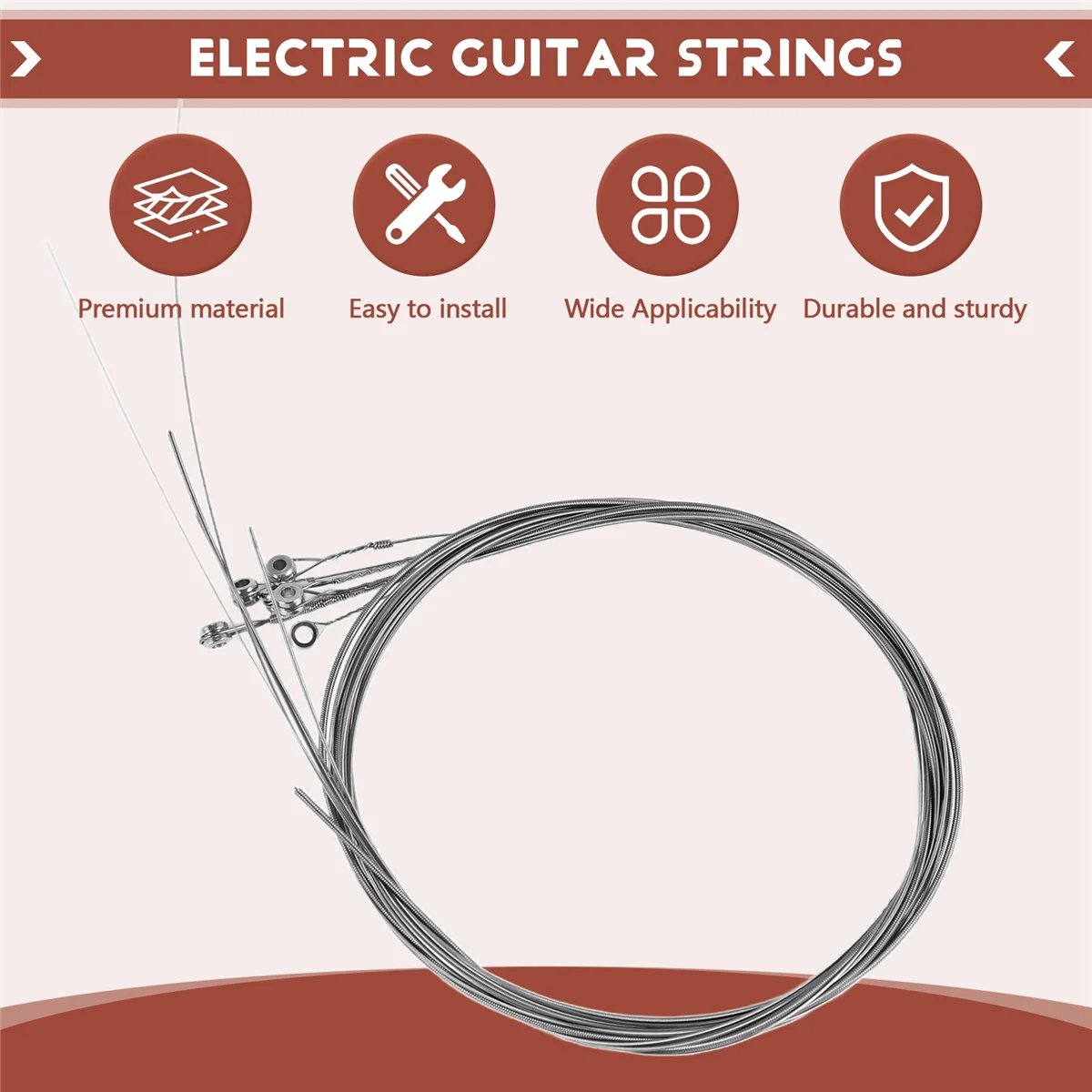 Practical 6Pcs 150Xl/.009In Electric Guitar Amp Strings Set for Fender