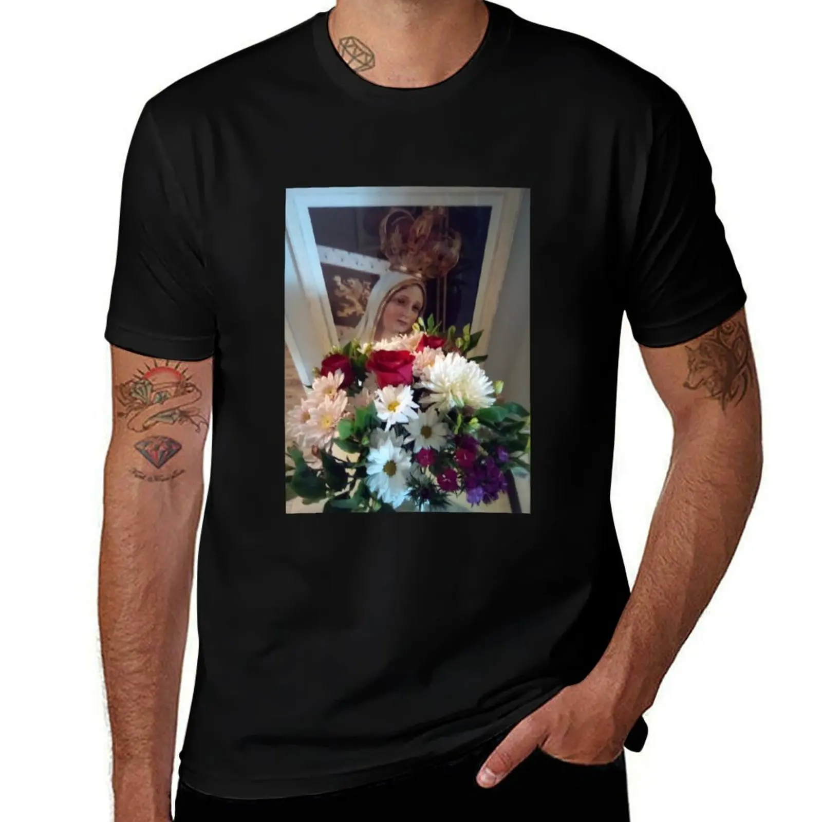 

Our Lady of Fatima T-Shirt cotton graphic tees shirts graphic tee mens workout shirts