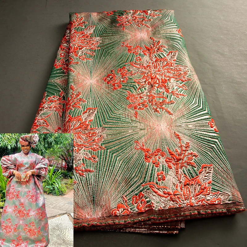 

Nigerian Jacquard Lace Fabric 2025 High Quality Nigerian African Damask Brocade Lace Fabric Elegant Wedding Dress for Women 3901