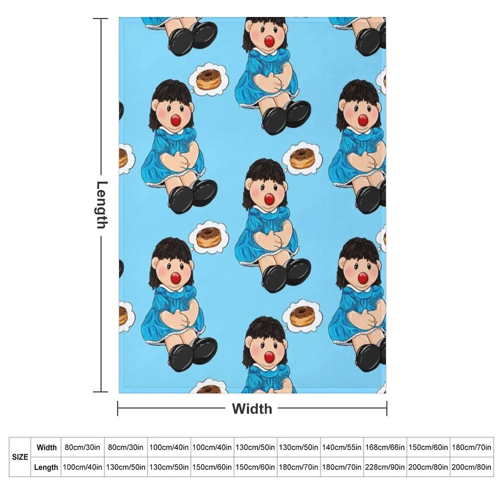 Molly The Dolly Throw Blanket Camping Nap Bed Plush Tourist Soft Plush Plaid Blankets