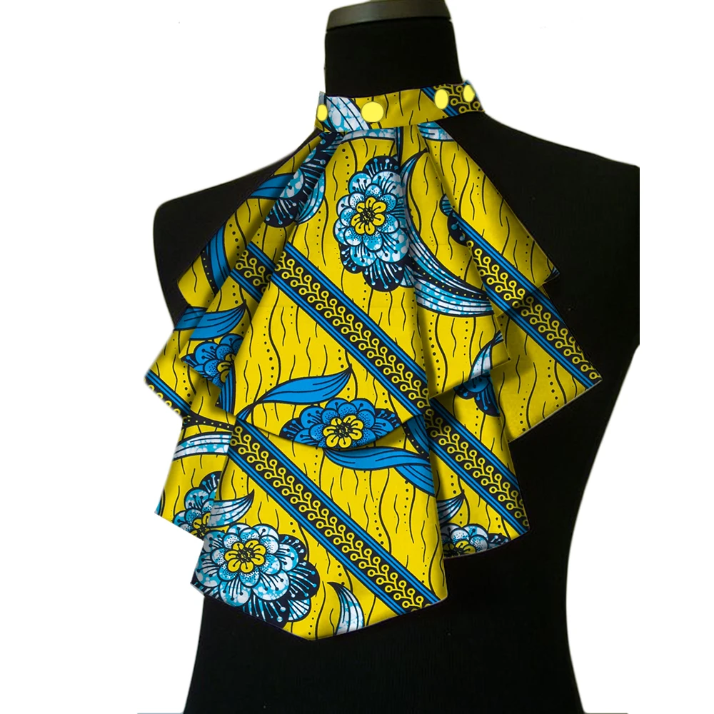 Fashion African Ankara Chokers Necklaces African Print Fabric False Collar Colorful Detachable Collar Handmade Jewelry WYB252