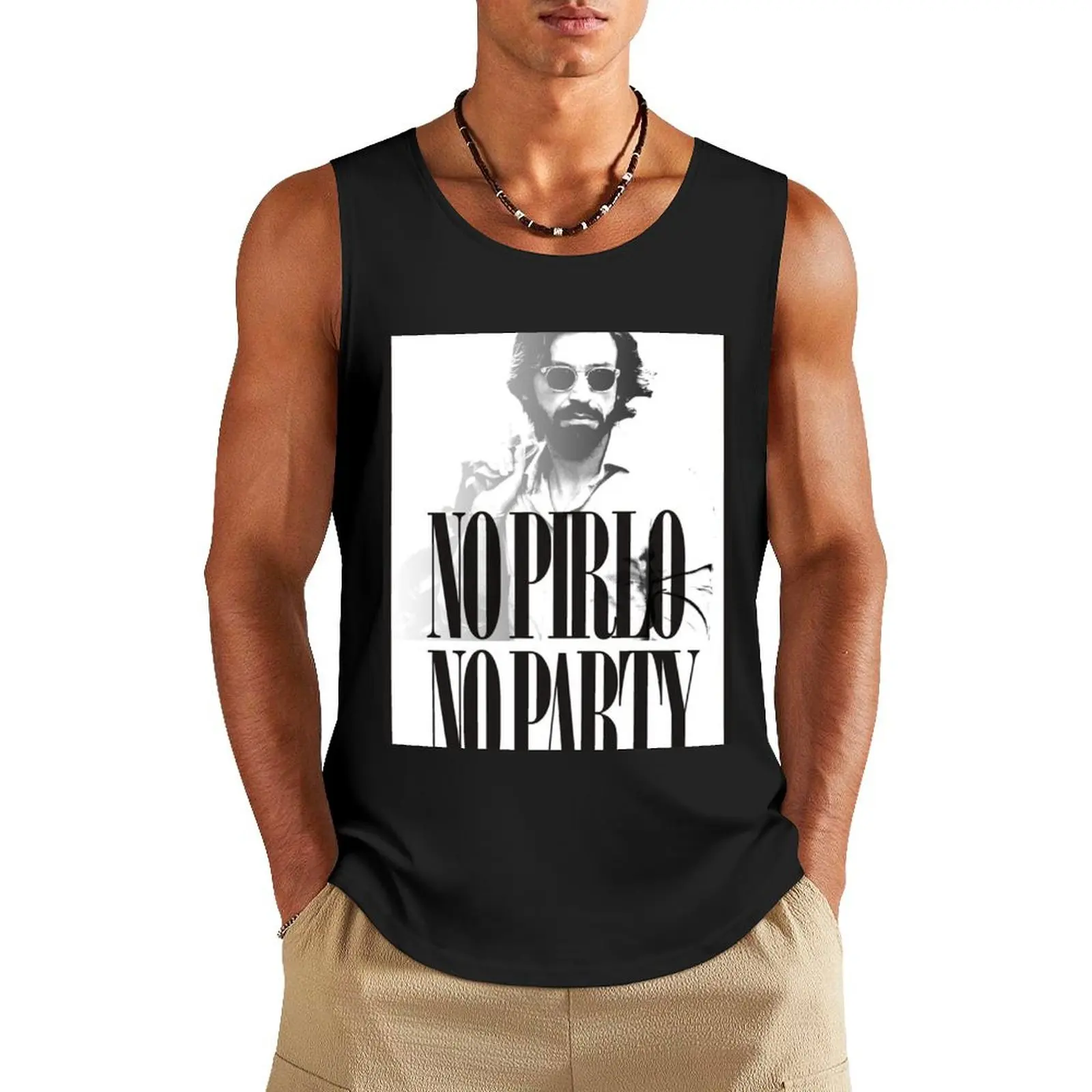 No Pirlo No Party Tank Top t-shirt gym man Men's gym clothing gym for men